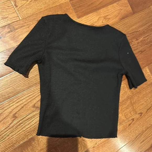 Zara  black knit ribbed top Sz s - Picture 10 of 10